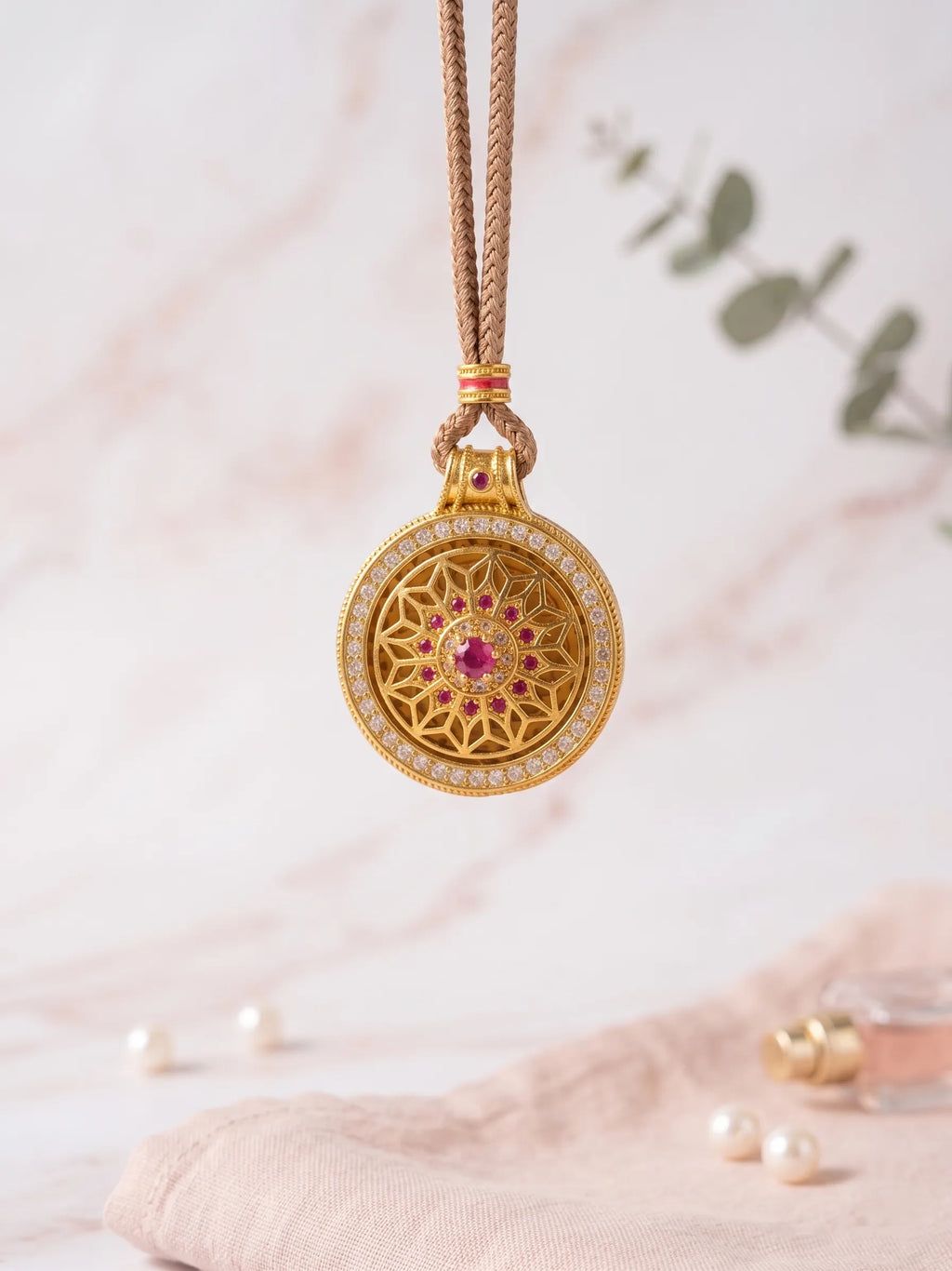 The "Sacred Compass" | Spinning Rose Window Medallion Necklace