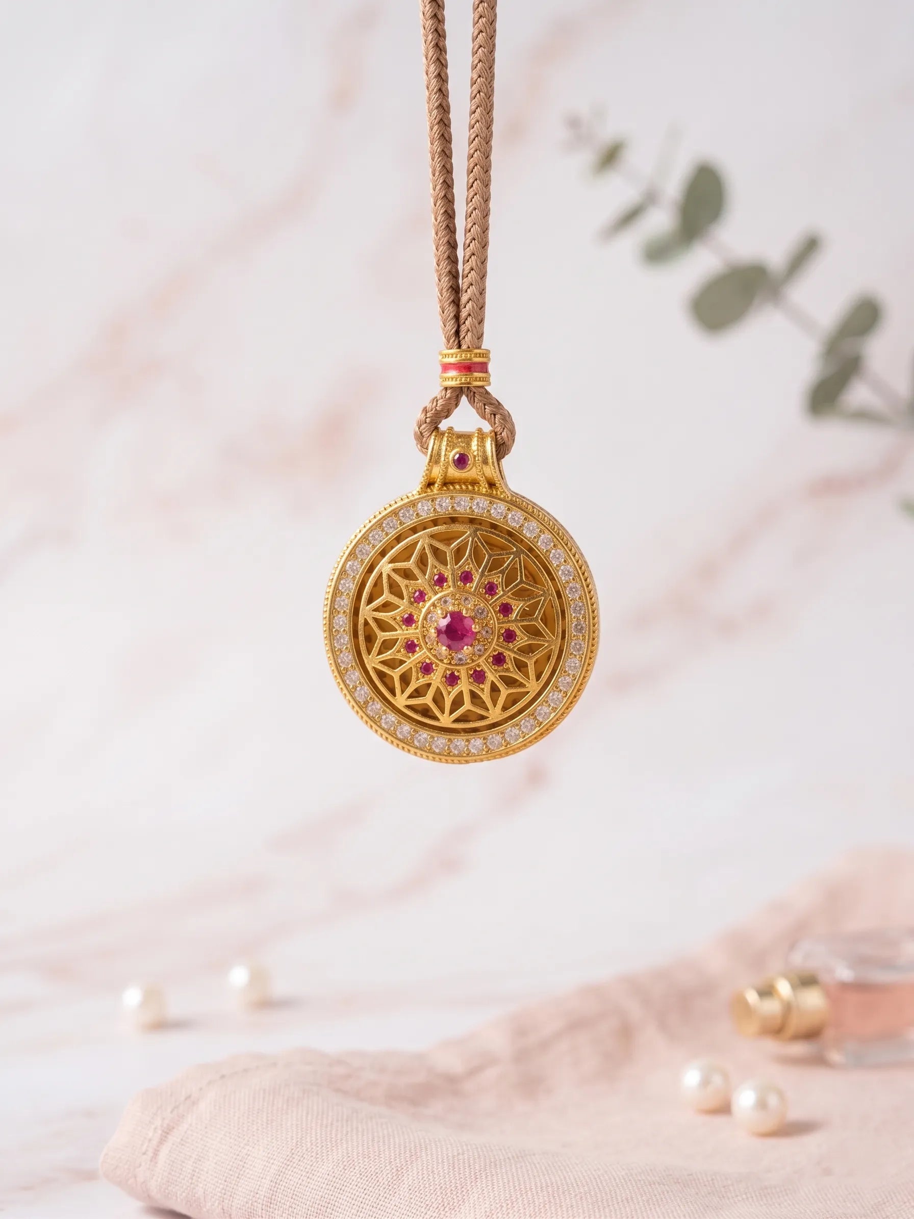 The "Sacred Compass" | Spinning Rose Window Medallion Necklace