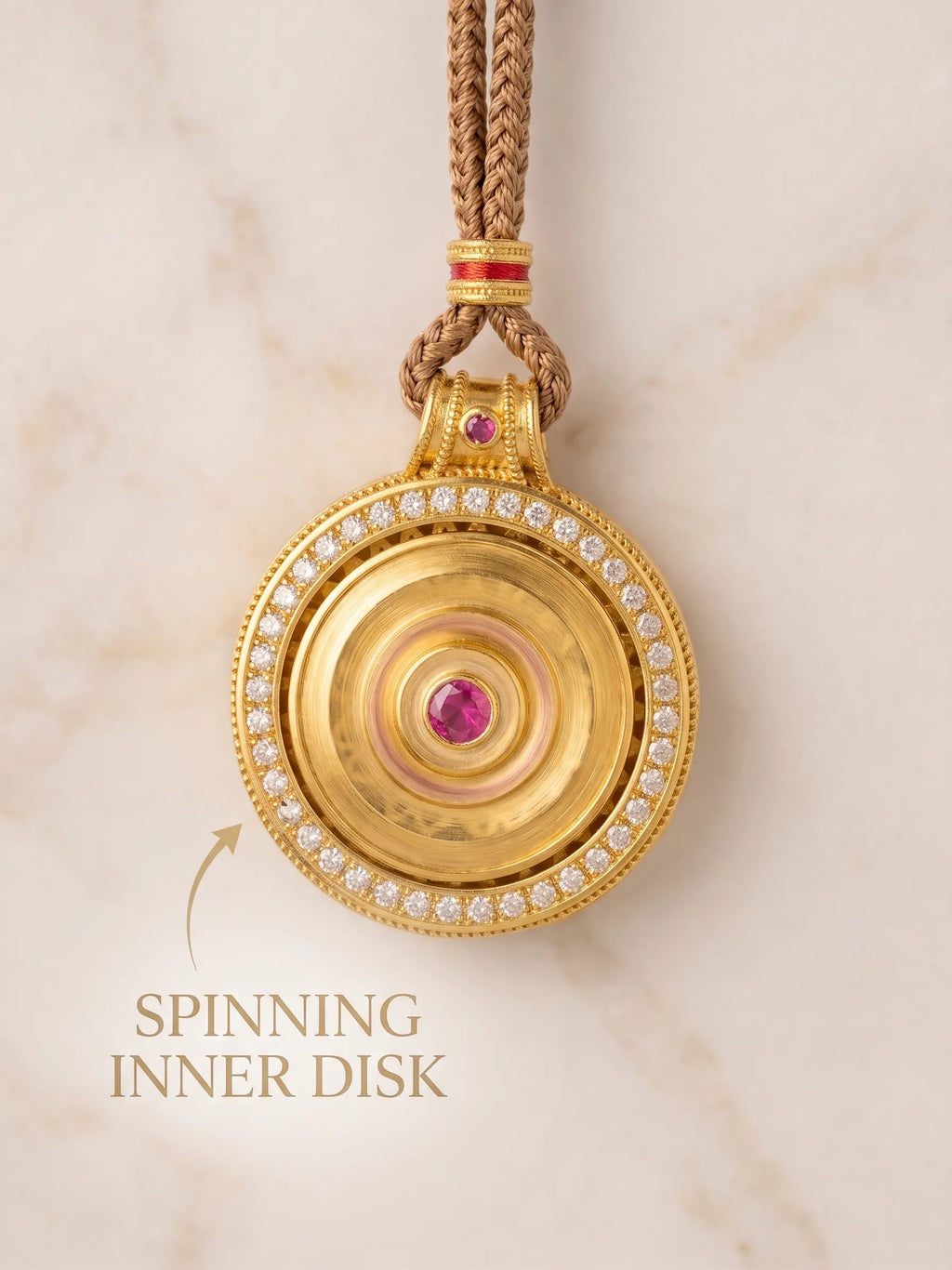 The "Sacred Compass" | Spinning Rose Window Medallion Necklace