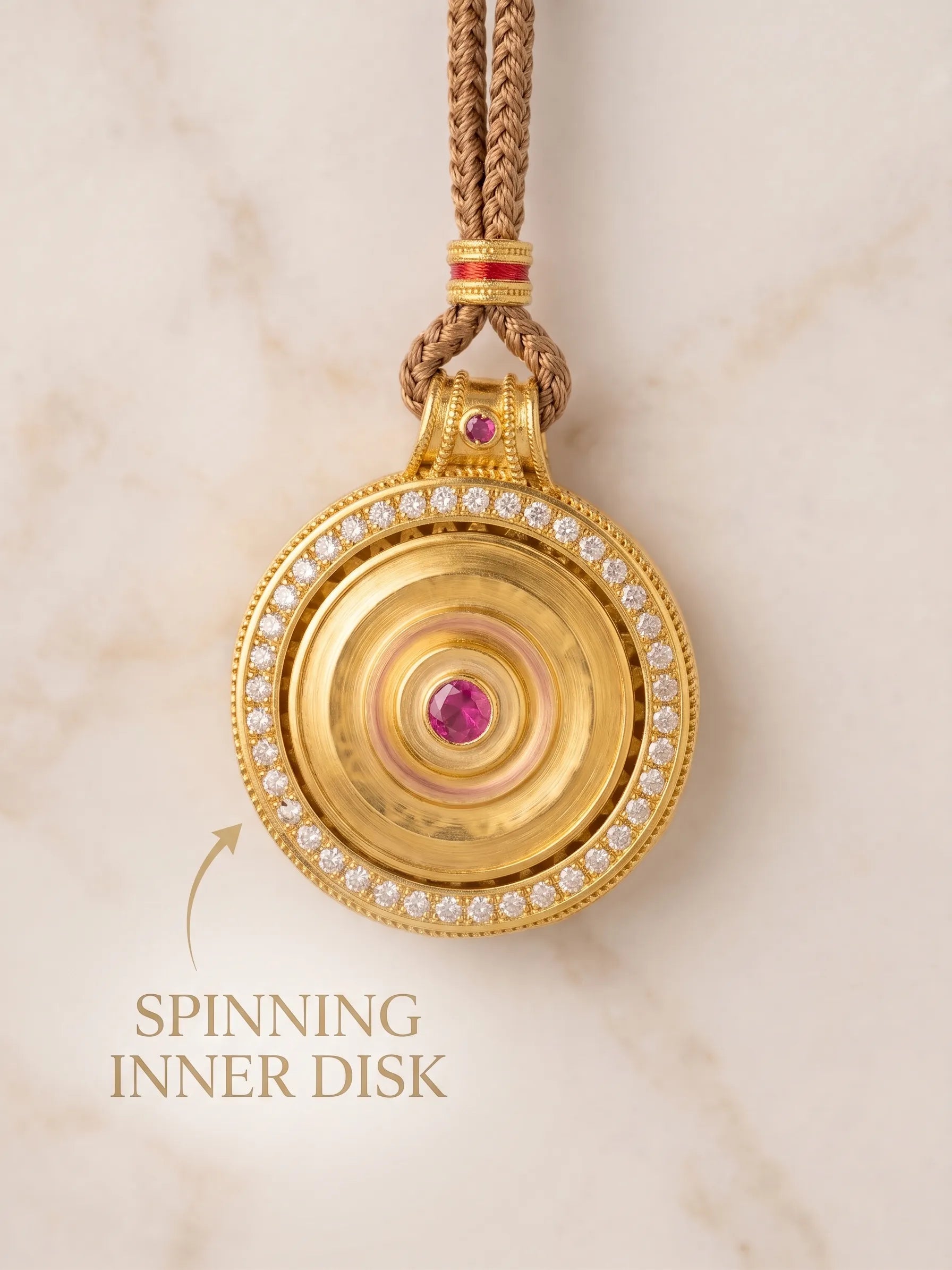 The "Sacred Compass" | Spinning Rose Window Medallion Necklace